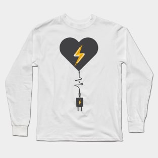 T shirt charging my heart Long Sleeve T-Shirt